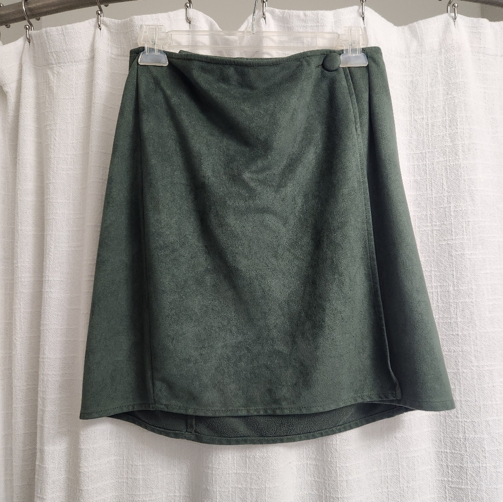 Green Super Soft Wrap Skirt